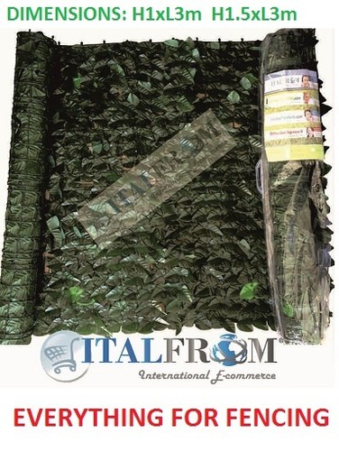 Green artificial hedge screen